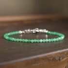Natural Green Aventurine 3mm Beads Healing Aura Delicate Crystal Women Bracelet