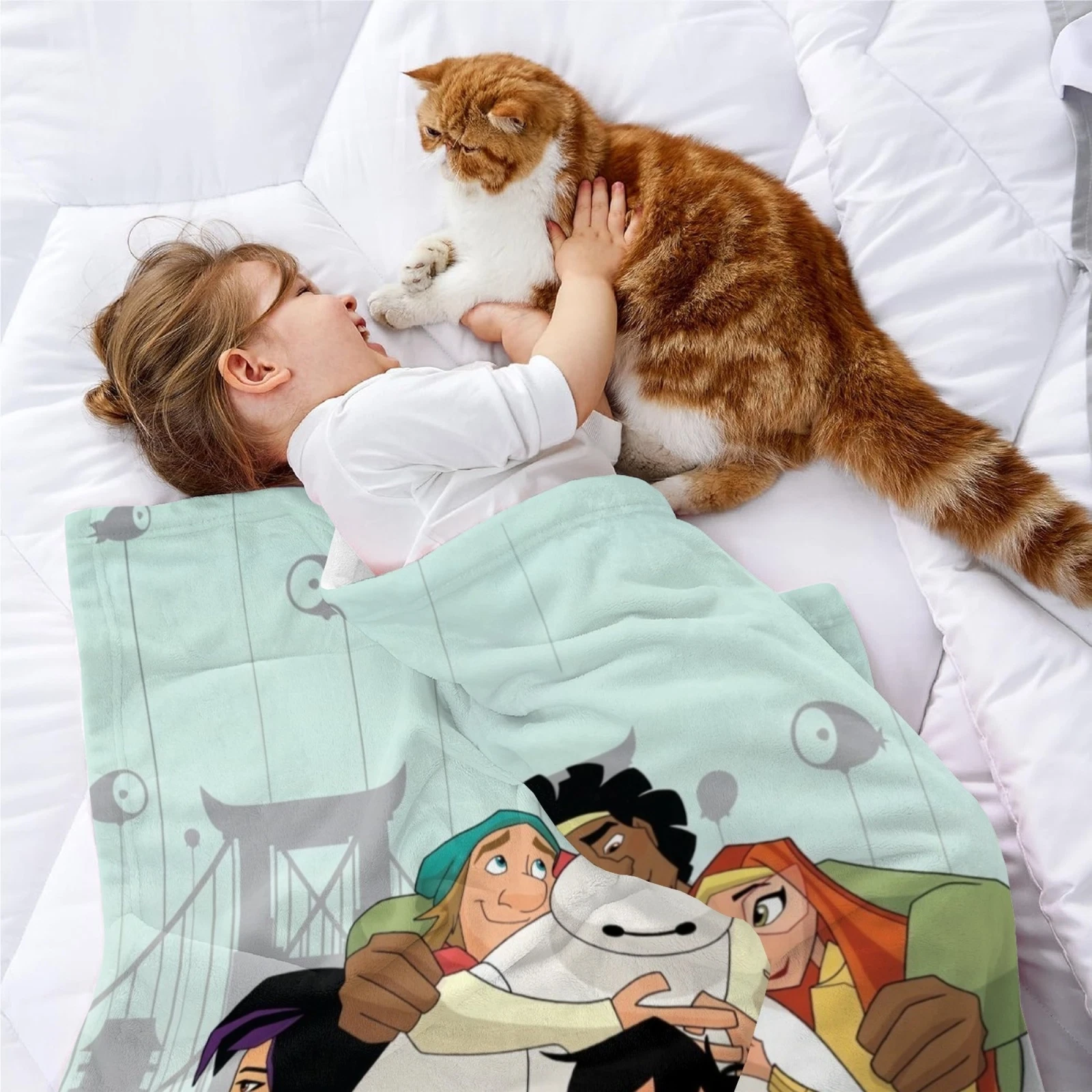 Big Hero 6 Fleece Blanket, Soft Bed & Sofa Throw, Kids Birthday Gift