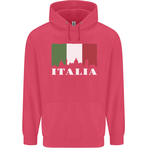 Italy Skyline Italian Flag Childrens Kids Hoodie - Picture 43 of 83