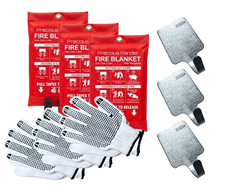 High Quality Emergency Fire Blanket for Home, Kitchen Car - 3 Pack 40"x40"