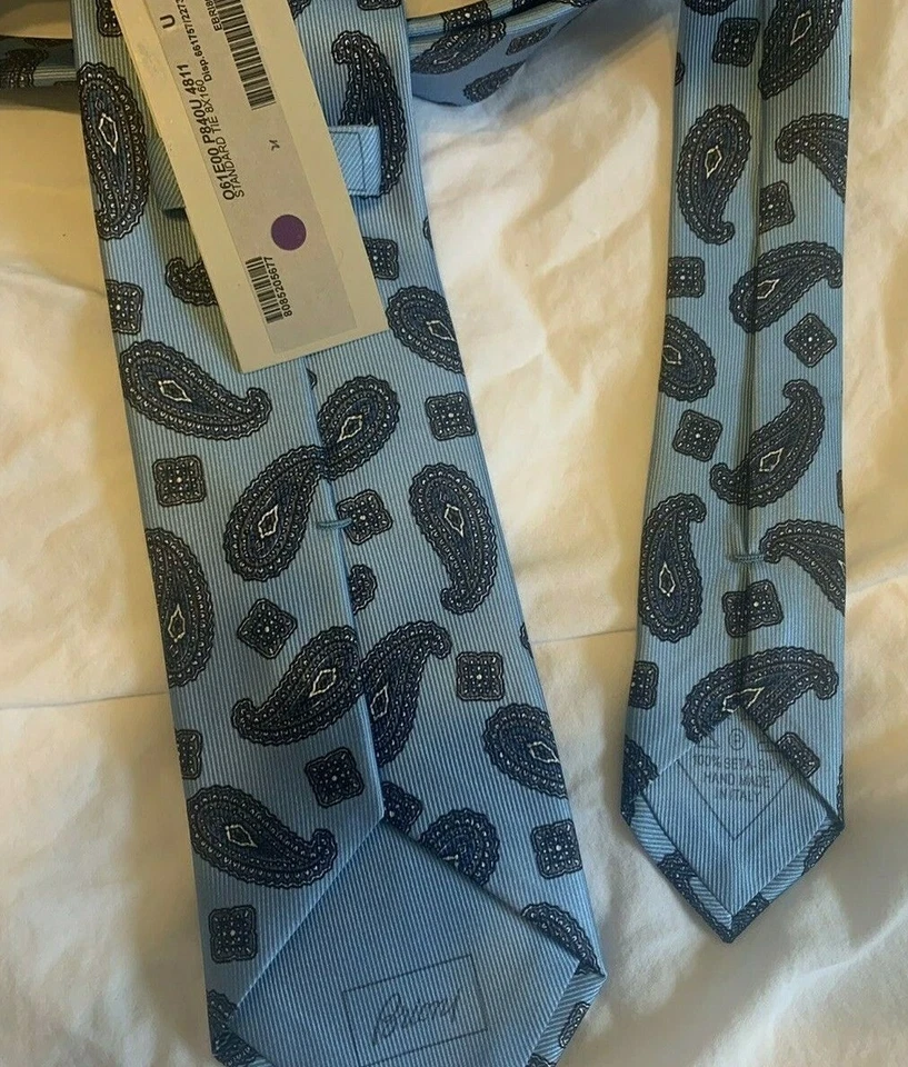 Corbata BRIONI hecha en Italia tejido cuello seda Foto 2 de 4