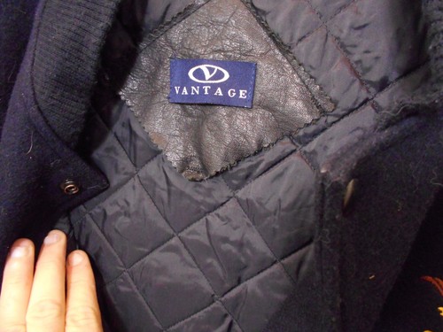 Abrigo Chaqueta Bordada Vintage Anheuser Busch Lana de Cuero XL - Imagen 8 de 14