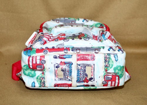 CATH Kidston Cath Kids London Life Pictorial Backpack Red White Coated Canvas - Picture 6 of 6