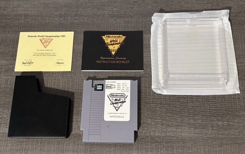 1990 Nintendo World Championships Reproduction Cart Manual Cert NES NWC VGA WATA