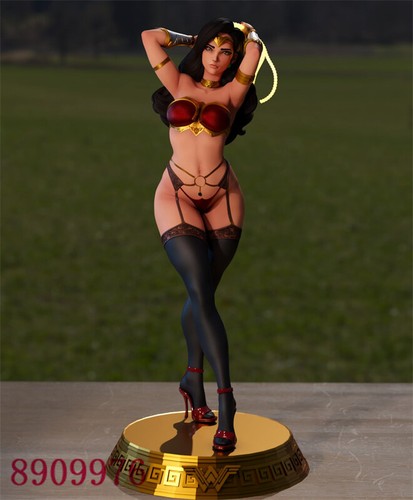 Figura Impresión 3D Mujer Maravilla Modelo Escultura GK Kit en Blanco Nuevo Stock - Imagen 2 de 17