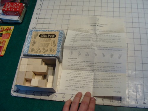 vintage  Puzzle: very clean WOOD BLOCK PUZZLE SET----shackman 1960's - Picture 1 of 4