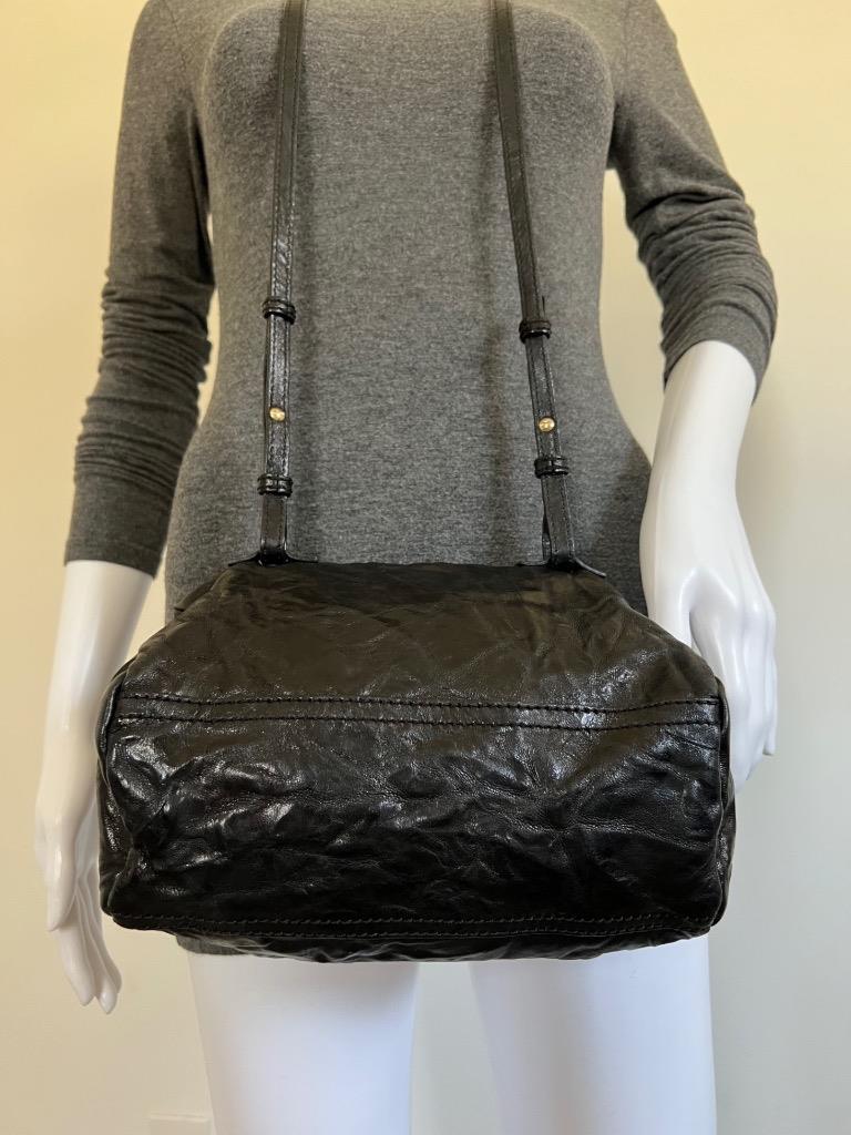 GIVENCHY Black Crinkled Calf Leather Small GIVENCHY Black Crinkled Calf Leather Small