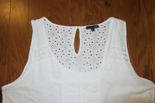 Blusa XL RXB TOP TEE IMPREZIOSITA ufficio lavoro uncinetto senza maniche bianca spiaggia nuova - Foto 3 di 5