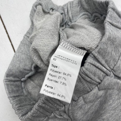 Romwe Gray Crop Short Sleeve Jogger Sweatpant Set Youth Girls Size 11-12 NWOT - Picture 3 of 9