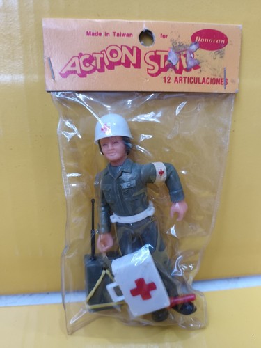 Rare Vintage 70s MEDICAL SOLDAT Action Star Airfix Donovan Complete Taiwan - Bild 1 von 7