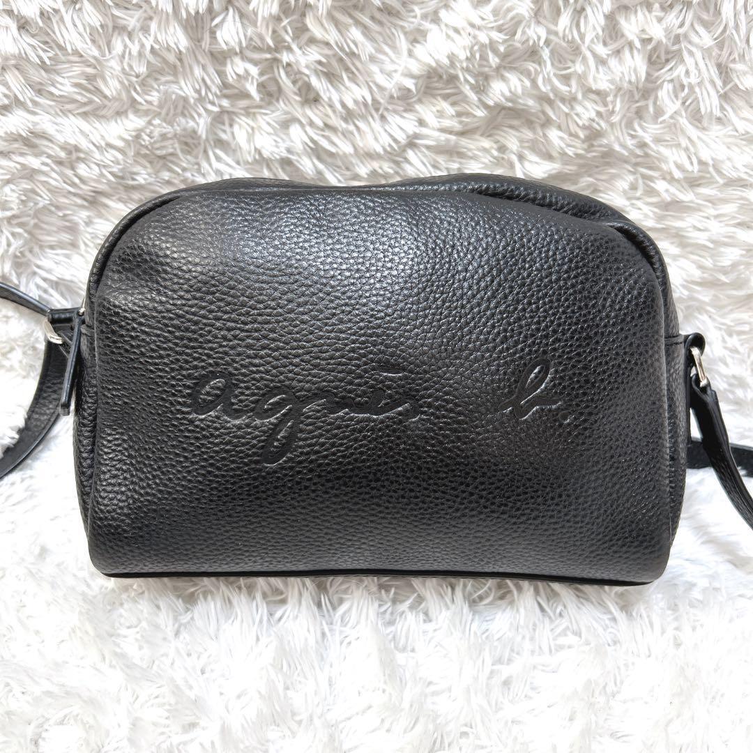 【agnes b】BLACK ENAMEL SHOULDER BAG 2946B agnes b】BLACK ENAMEL SHOULDER BAG 2946B