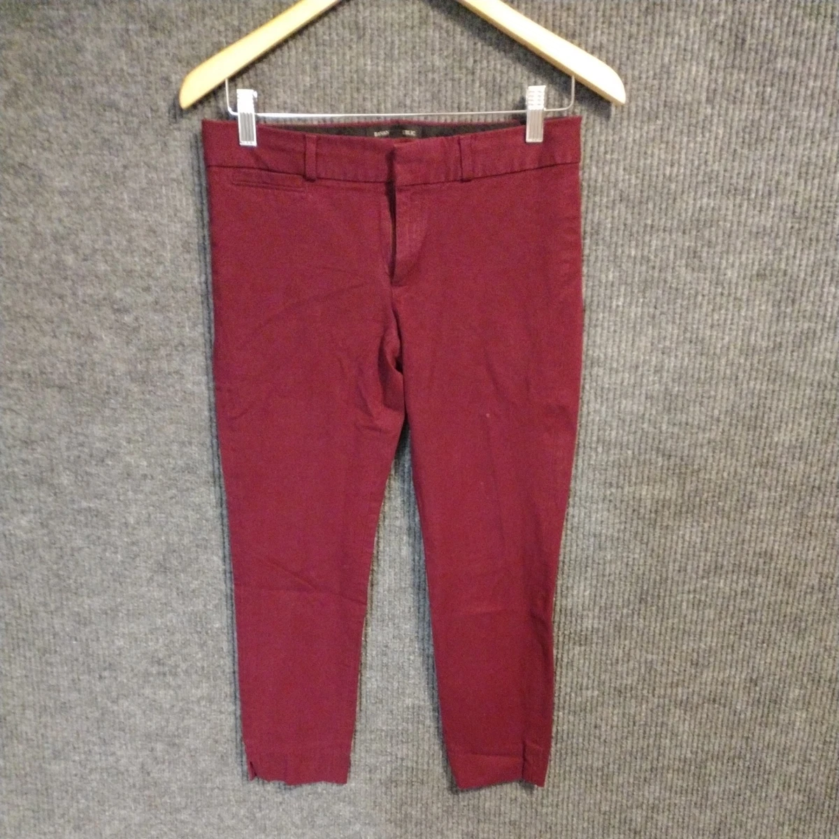 Banana Republic Women s Pants Size 4p Petite Sloan Fit Ruby Wine Cropped