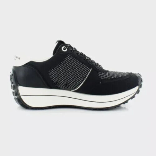New Sam Edelman Jayce Women's Athletic Sneakers Shoes Black/White - Picture 6 of 8