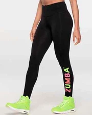 Zumba Classic 2.0 High Waisted Ankle Leggings ~ Bold Black ~ XS  S  M  XL ~ New!
