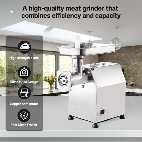 1HP Commercial Electric Meat Grinder 1100W Stainless Steel 265lbs/h Heavy Duty - Picture 5 of 10