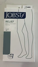 Jobst Relief Compression Knee High Socks 15-20 mmHg SMALL Beige OPEN TOE 114800