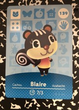 BLAIRE Animal Crossing Amiibo Card RARE Snooty Squirrel BRAND NEW  