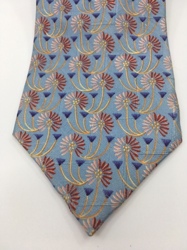 Corbata de seda para hombre ERMENEGILDO ZEGNA diseño exclusivo azul claro hecha en Italia - Imagen 3 de 6