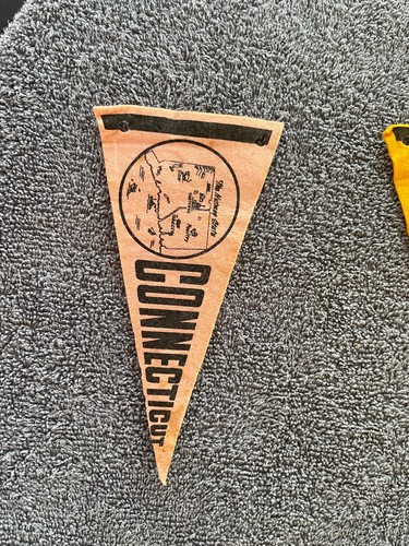 Banderín de fieltro Connecticut de colección The Nutmeg State 7,5"l x 4"w