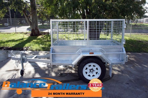 5x3 Single Axle Hot Dip Galvanised Tipper Box Trailer With 600mm Removable Cage - Picture 5 of 12