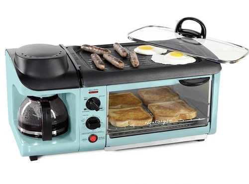 Nostalgia Retro 3 in 1 Electric Breakfast Station - Aqua