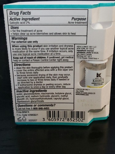 Kiehl's Truly Targeted Acne-Clearing Solution 4ml ~ Sample  ~ EXP  3/2025 - Picture 4 of 5