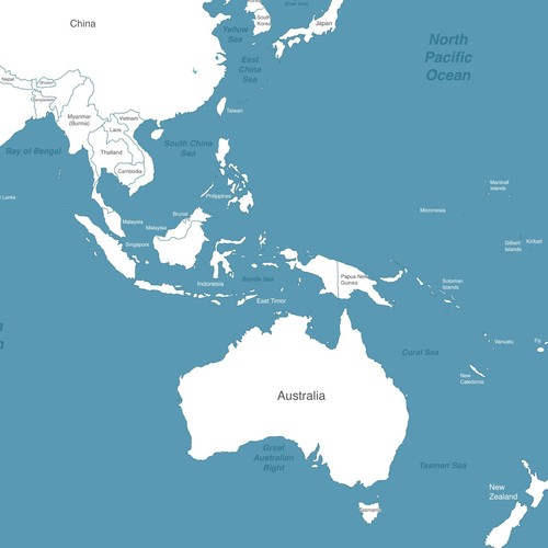 A1 Blue Large Map of the World Poster Educational Print - Picture 9 of 11