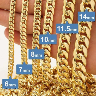 10K Yellow Gold Hollow 11.2mm Miami Cuban Chain Necklace 26