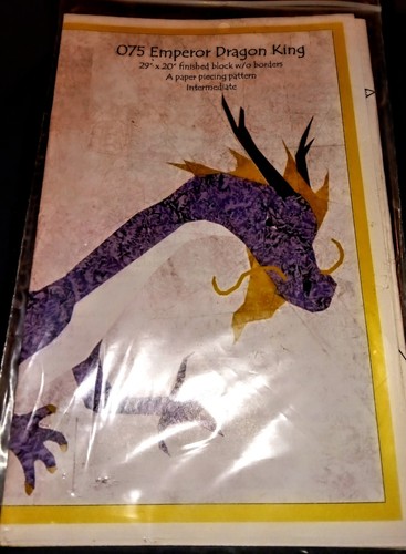 075 Emperor Dragon King A Paper Piecing Pattern Intermediate 29' X 20'