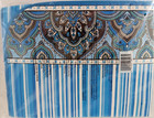 NEW BLUE PATTERN  Iron Mat Blanket, Travel Ironing Pad with Silicone  SIZE 19X28