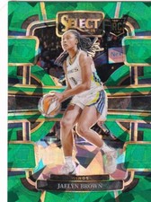 2024 Select WNBA Jaelyn Brown RC Green Ice Prizm Concourse #4 Wings PWE