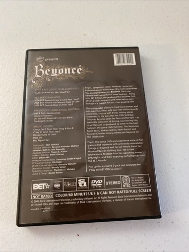 BET Offiziell präsentiert Beyoncé ~ DVD Film ~ Musikvideos Beyoncé - Bild 2 von 3