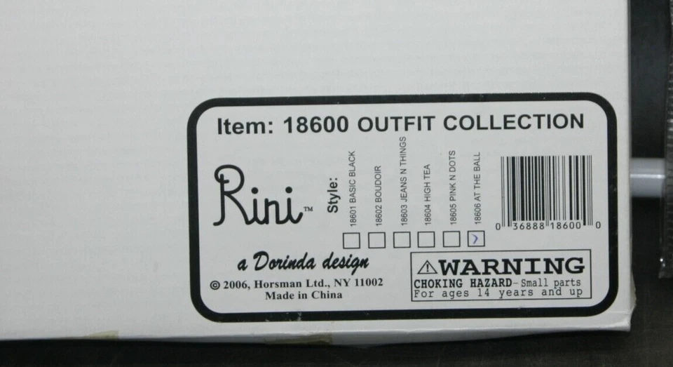 Horsman 14" Muñeca Rini Traje de Moda "AT THE BALL" #18606 ¡TOTALMENTE NUEVO DE ESTUCHE! Foto 4 de 4