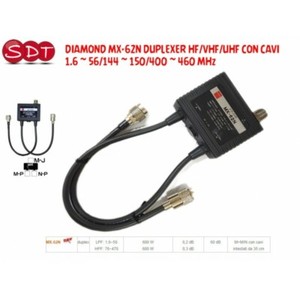 Diamond Mx-62n Duplexer Hf/vhf/uhf con cavi 1.6 56/144 150/400 460 MHz