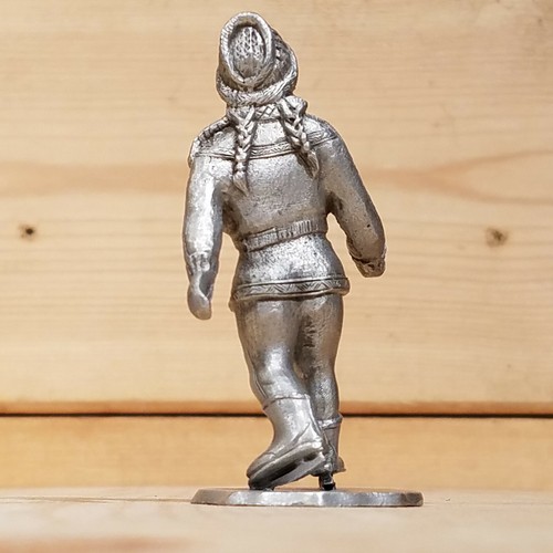 Vintage New Blackinton Pewter Winter Girl Skating Figurine 3" tall - Swanky Barn - Picture 7 of 12