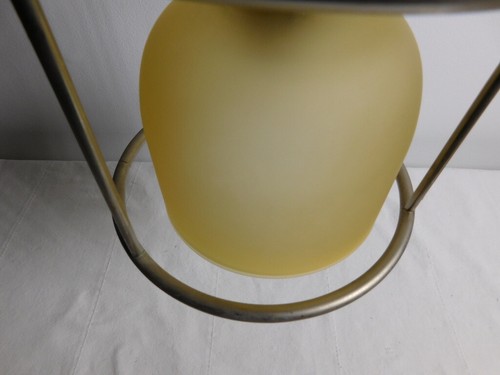 Pair of 1933 Art Deco Industrial Light Domed Glass Lamps Aluminum Rewired 8"X11" - Picture 15 of 17