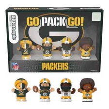 Fisher-Price Little People 4-Pack Green Bay Packers Figures Collector Set