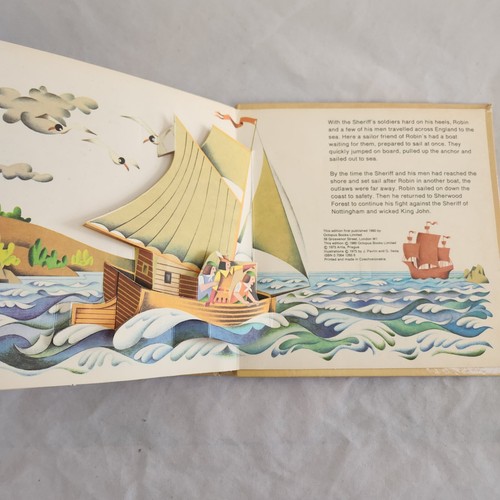 ROBIN HOOD Children's Pop Up Book Octopus Picture Story Vintage 1980 - Imagen 8 de 11