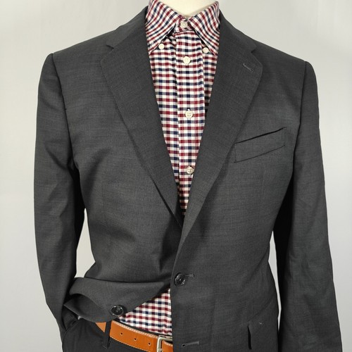 Joseph Abboud Men's Sport Coat Blazer Two Button Gray Marzotto 100s Slim 44R - Picture 2 of 17