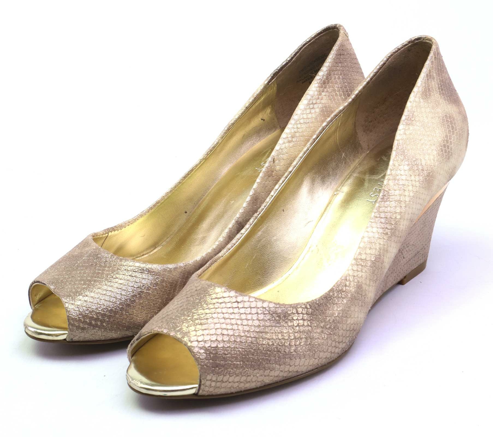 Nine West damen US Größe 7 Gold Leather schuhe Nine West damen US Größe 7 Gold Leather schuhe