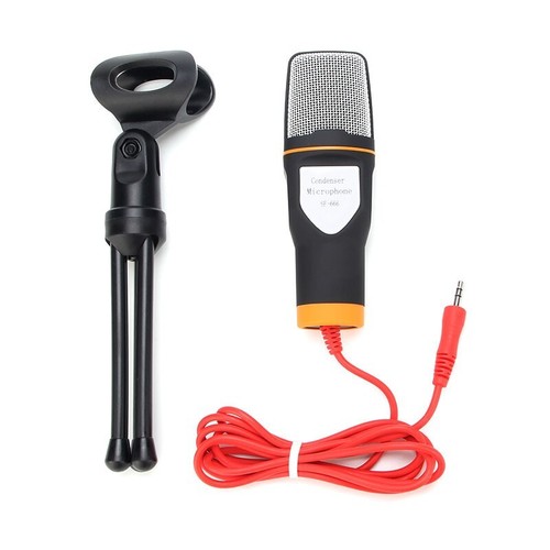 ABS Metal Microphone SF-666 | -55dB Sensitivity | 2m Cord | 3.5mm Plug | Black - 第 6/10 張圖片