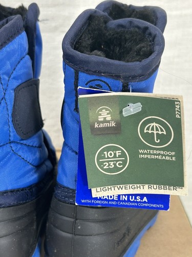 NIB Baby Kamik Toddler Infant Blue Snowbug 3 Winter Boots Size 5 New - Picture 3 of 5