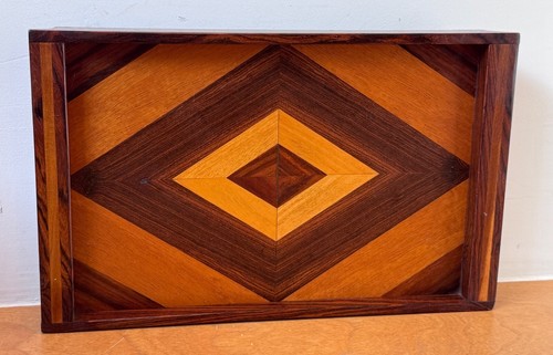 Don Shoemaker Senal Mexico Studio Rosewood Wood Bar Serving Tray Vtg Mcm Dansk - Picture 13 of 16