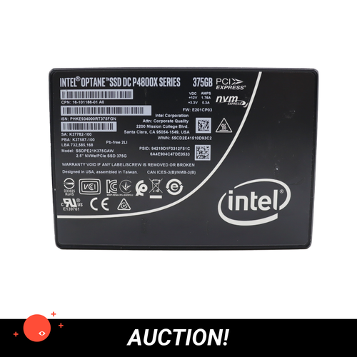 3x INTEL OPTANE 375GB 2400MB/s 2.5 SSD SSDPE21K375GAW NVMe Solid State - Afbeelding 2 van 4