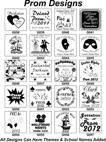Juego de 24 gafas de graduación Hurricane de diseño personalizado con temas grabados de escuela secundaria - Imagen 3 de 12