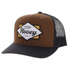 Hooey Men's 'Diamond' Brown & Black Trucker Cap 2522T-BRBK
