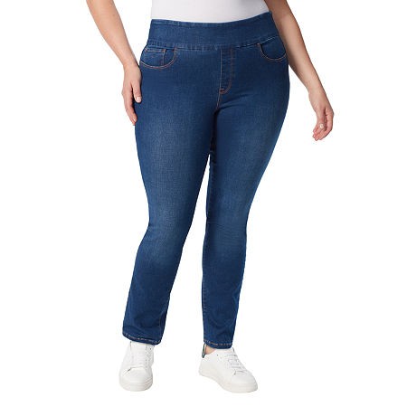 Pantalones de mezclilla Gloria Vanderbilt talla grande azules - pierna recta - Imagen 1 de 1