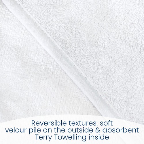 Adjustable Towel Wrap - 100% Cotton Hook & Loop Towelling Shower Wrap - Picture 43 of 44