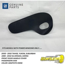 1999 - 2002 SILVERADO SIERRA RIGHT FRONT INTERIOR DOOR HANDLE COVER GRAPHITE OEM