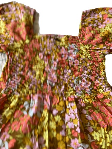 Billabong Floral Wide Arm Elastic Dress Girls Size M - Picture 14 of 18